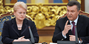 Даля Грибаускайте и Виктор Янукович