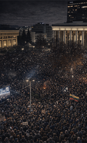 В Вильнюсе прошёл многотысячный митинг в защиту свободы СМИ