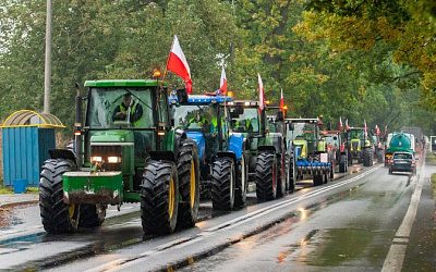 Польские фермеры заблокировали дорогу на границе с Украиной