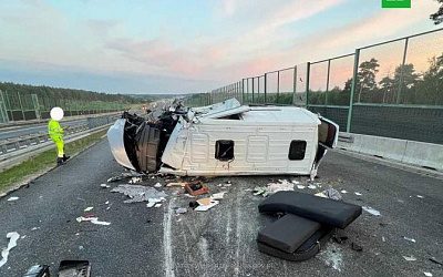 На западе Польши автобус с украинцами попал в аварию