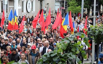 Марш Победы в Кишиневе собрал десятки тысяч людей