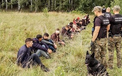 Погранслужба Литвы вытеснила большую группу мигрантов в Беларусь