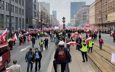 В Варшаве проходят протесты металлургов